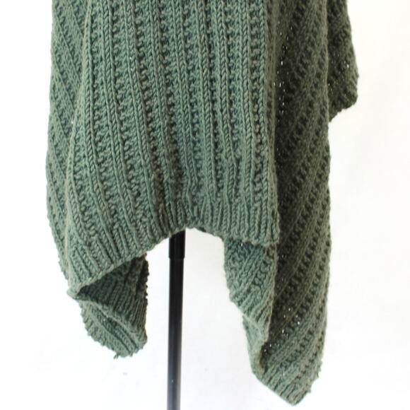 Crochet Knit Vest Sweater Cardigan Open Front Green One Size Cozy Grandmacore - Picture 4 of 8